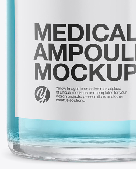 Medical Ampoule Mockup - Front View