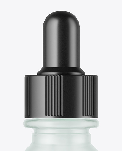 Frosted Glass Dropper Bottle Mockup