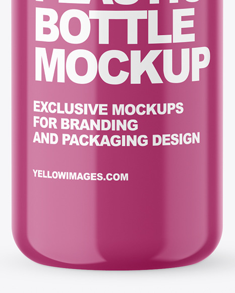 Glossy Plastic Bottle Mockup