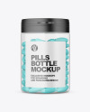Clear Pills Bottle Mockup Clear Pills Bottle Mockup