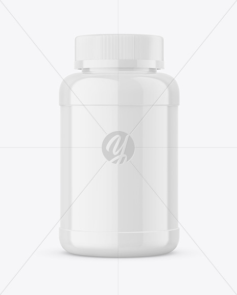 Glossy Protein Jar Mockup