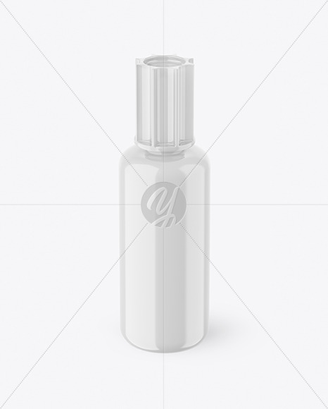 Glossy Plastic Bottle Mockup