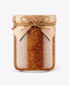 Glass Fig Jam Jar with Paper Cap Mockup