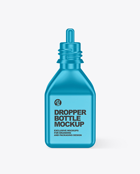 Metallic Dropper Bottle Mockup