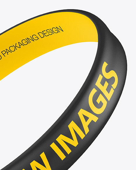 Matte Silicone Wristband Mockup