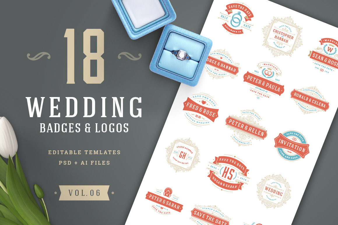 18 Wedding Logos and Badges 18 Wedding Logos and Badges