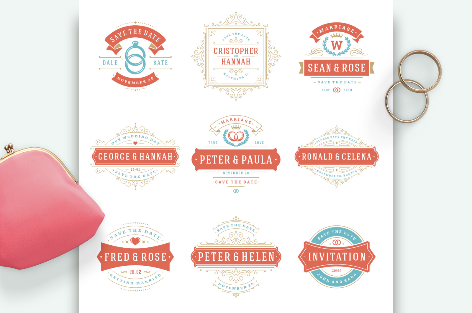 18 Wedding Logos and Badges