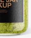 Glass Pesto Sauce Jar with Paper Cap Mockup