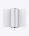 Glossy Metallic Can W/ Matte Finish Mockup Glossy Metallic Can W/ Matte Finish Mockup