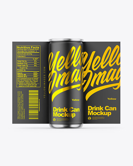 Glossy Metallic Can W/ Matte Finish Mockup Glossy Metallic Can W/ Matte Finish Mockup