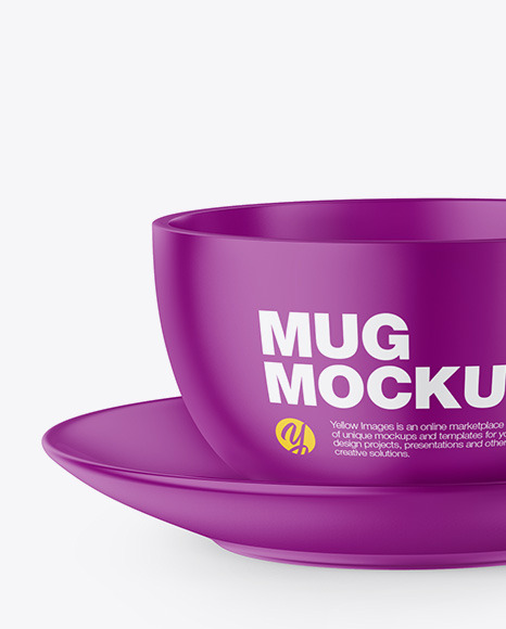 Kraft Stand-Up Bag with Matte Coffee Mug Mockup