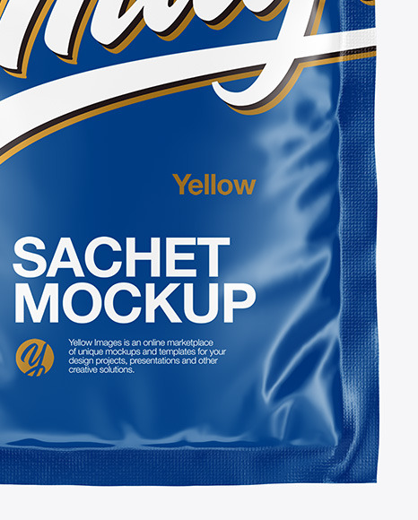 Glossy Sachet Mockup