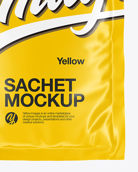 Glossy Sachet Mockup