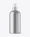 Metallic Cosmetic Bottle with Pump Mockup