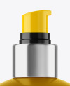 Metallic Cosmetic Bottle with Pump Mockup