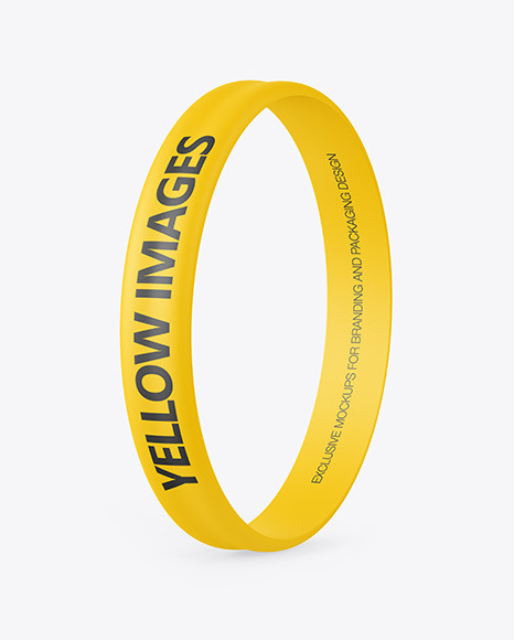 Matte Silicone Wristband Mockup