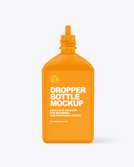 Matte Dropper Bottle Mockup