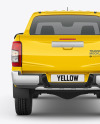 Pickup Truck Mockup - Back View