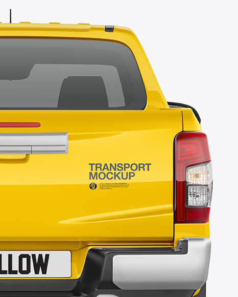 Pickup Truck Mockup - Back View