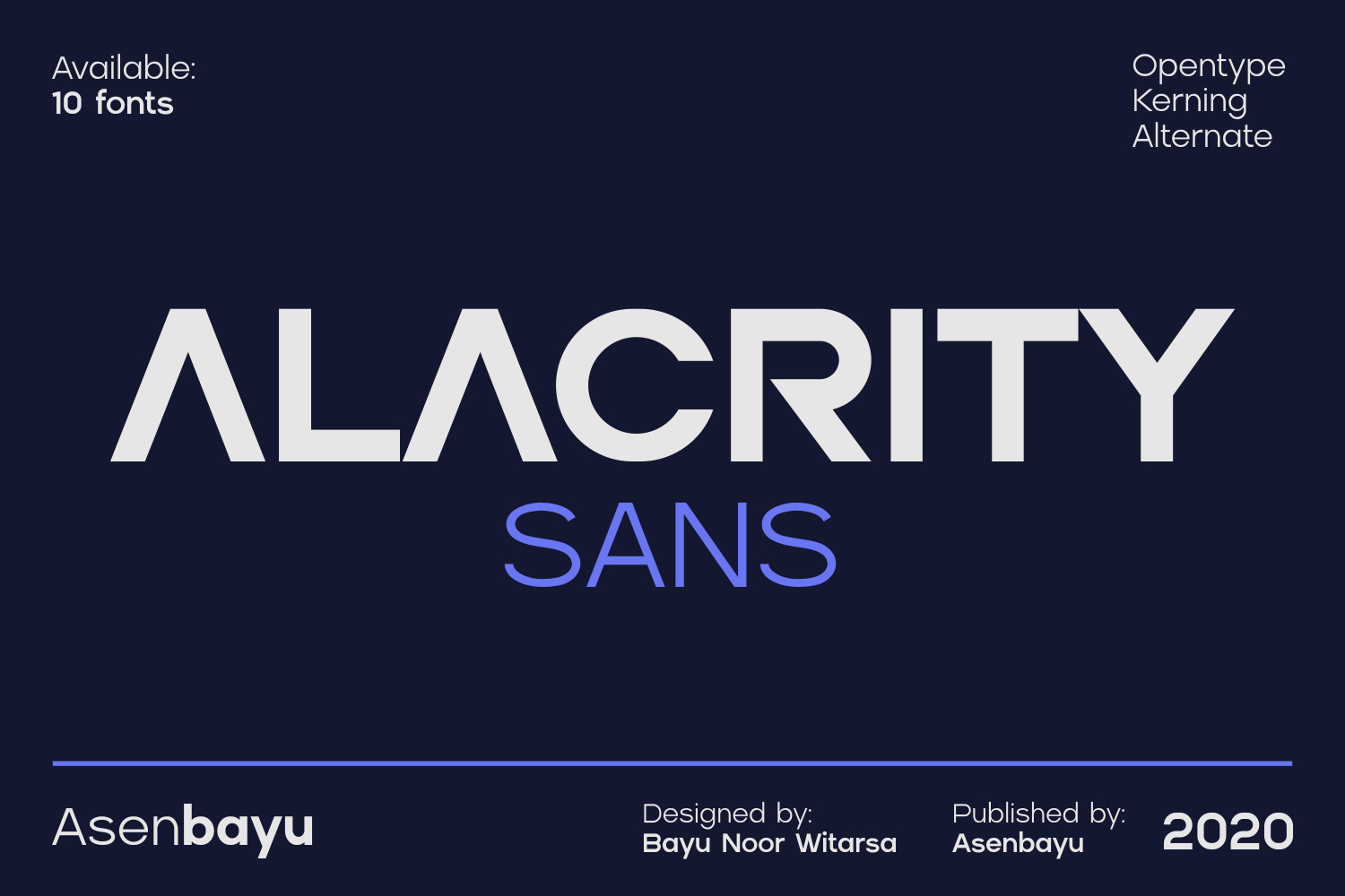 Alacrity Sans Fonts