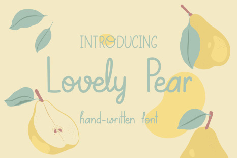 Lovely Pear | hand-written font - Hand written