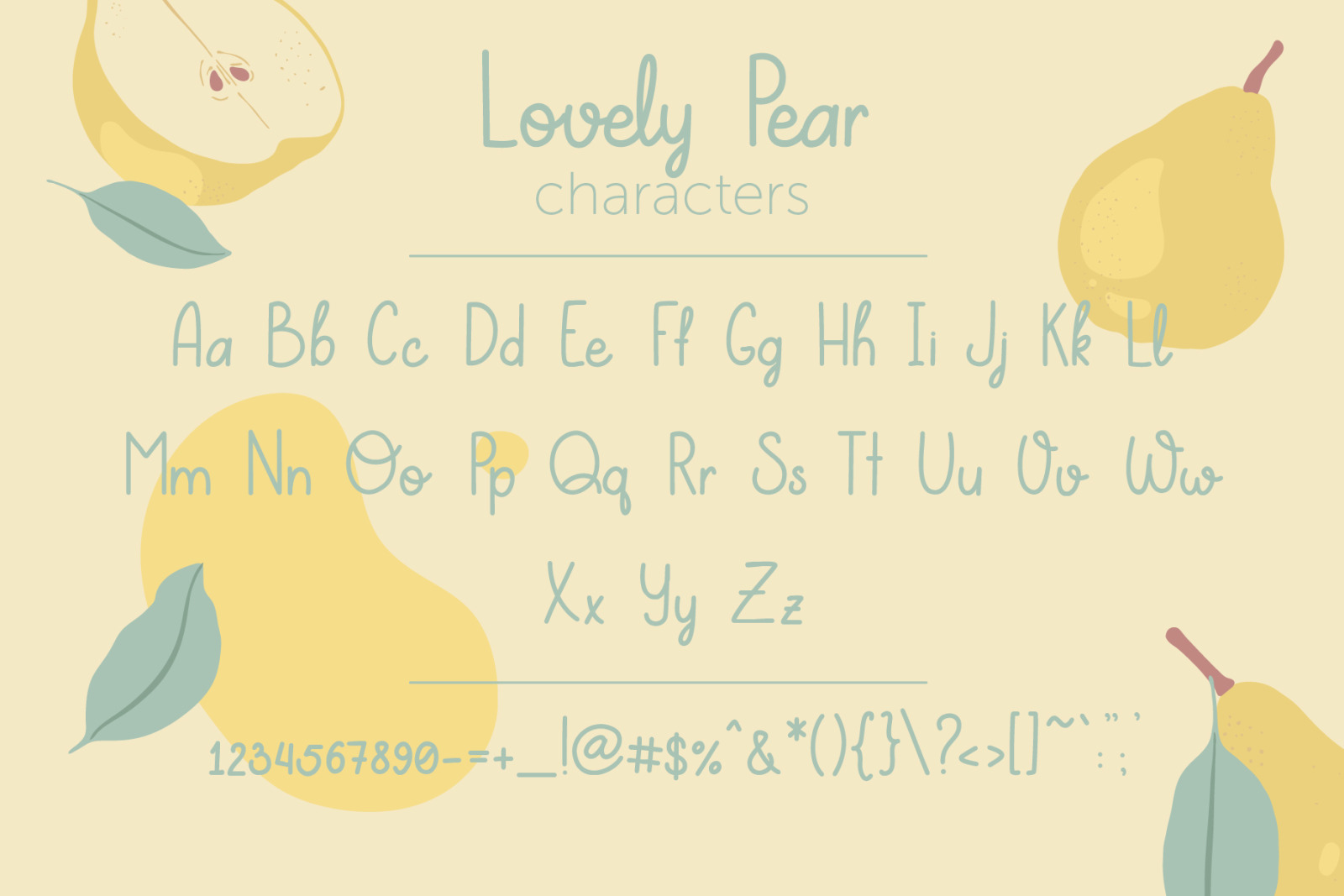 Lovely Pear | hand-written font Lovely Pear | hand-written font