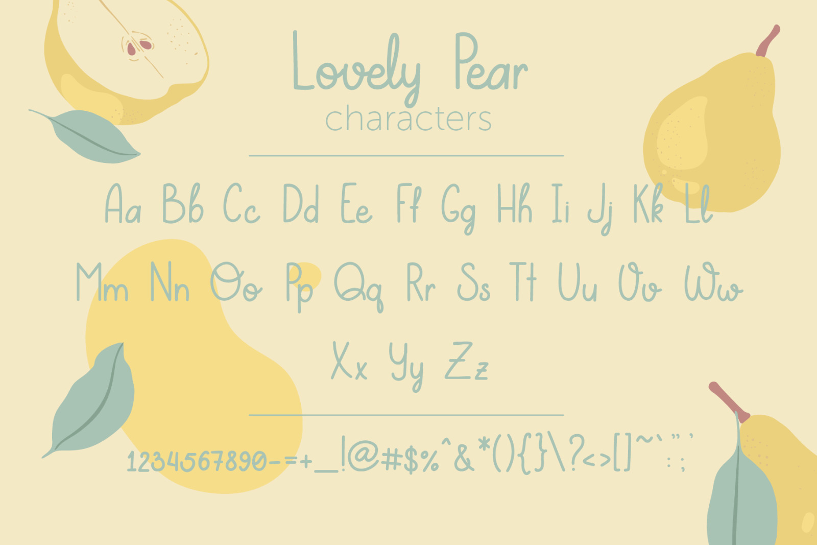 Lovely Pear | hand-written font