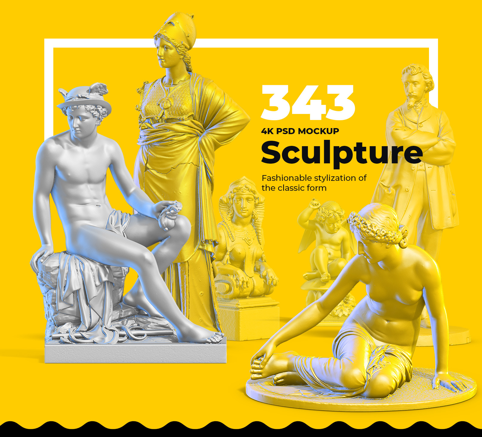 Collection of 343 Sculptures #1 for branding and design of your product