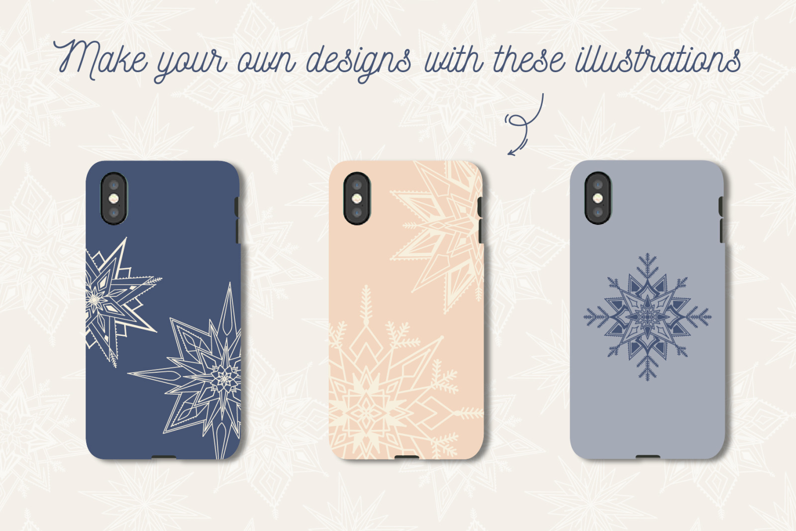 Snowy | 65 snowflakes illustrations Snowy | 65 snowflakes illustrations
