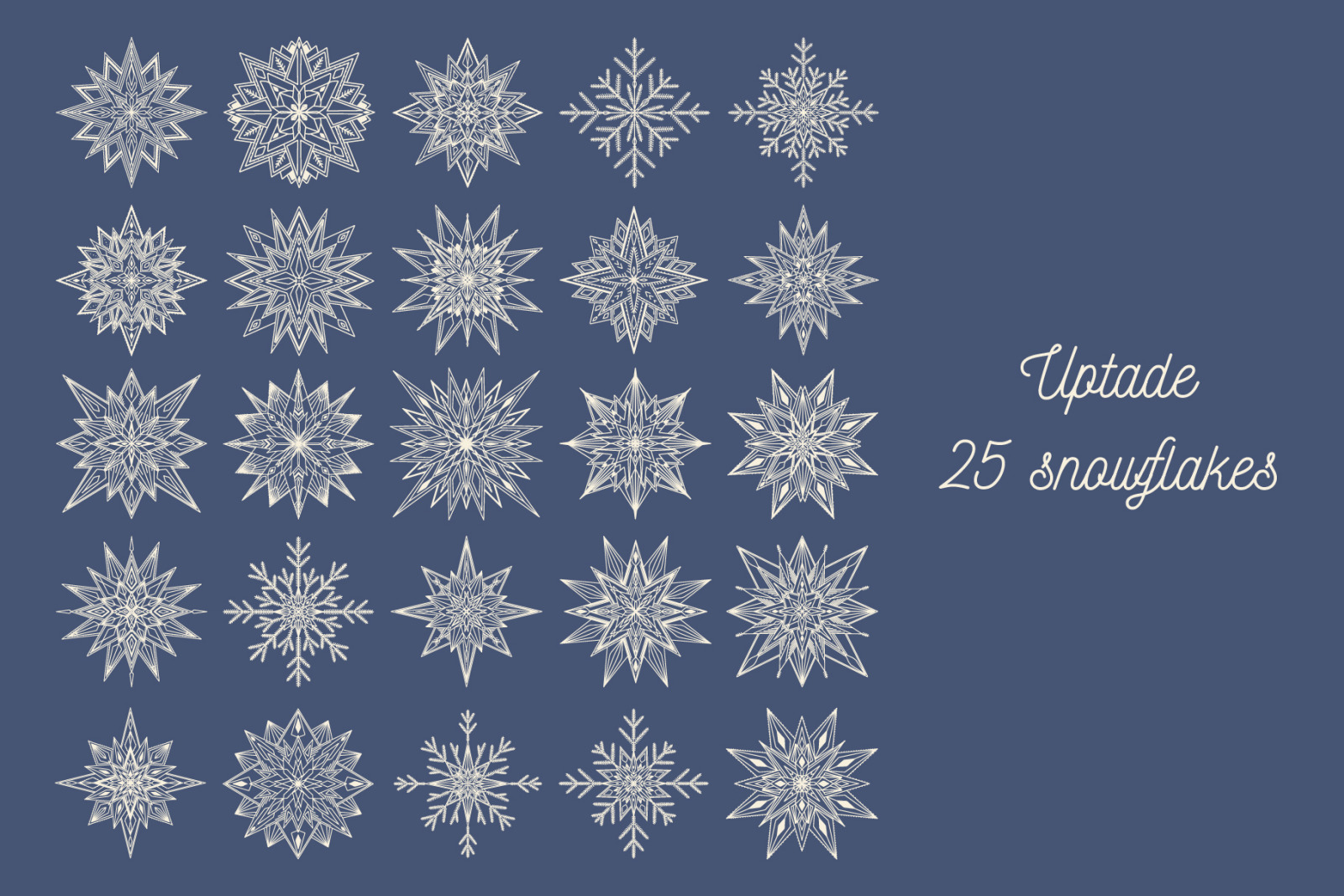 Snowy | 65 snowflakes illustrations