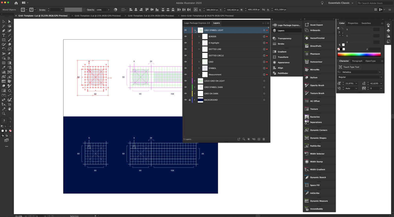 Mastering the Logo Grid: Pro Lectures + Illustrator Templates