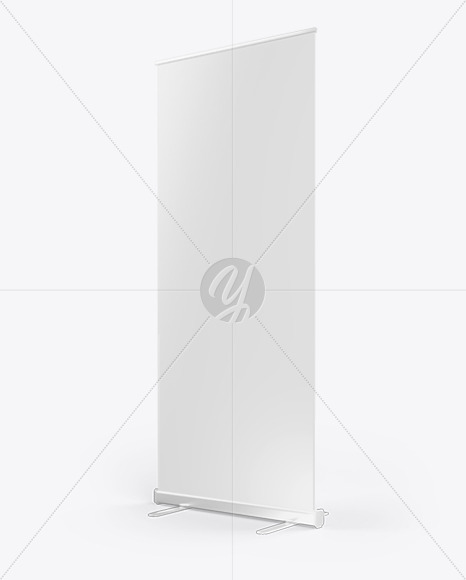 Roll-up Banner Stand Mockup - Right Halfside View