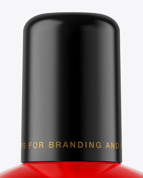 Color Plastic Cosmetic Bottle with Pump Mockup