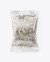 Clear Transparent Plastic Pack with White Sunflower Seeds Mockup - Top View