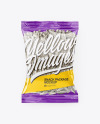 Clear Transparent Plastic Pack with White Sunflower Seeds Mockup - Top View