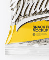 Clear Transparent Plastic Pack with White Sunflower Seeds Mockup - Top View