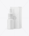 Matte Dropper Bottle with Glossy Paper Box Mockup