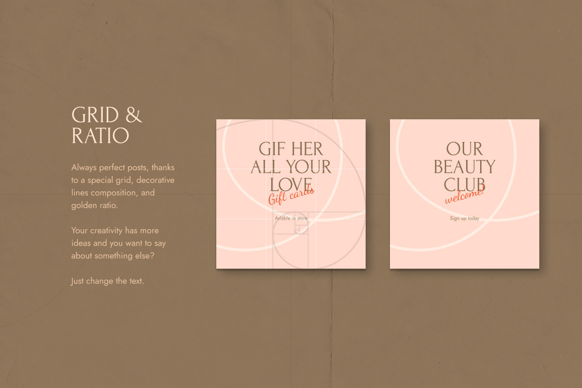 Yemoja — Instagram Posts Templates for Beauty Studio