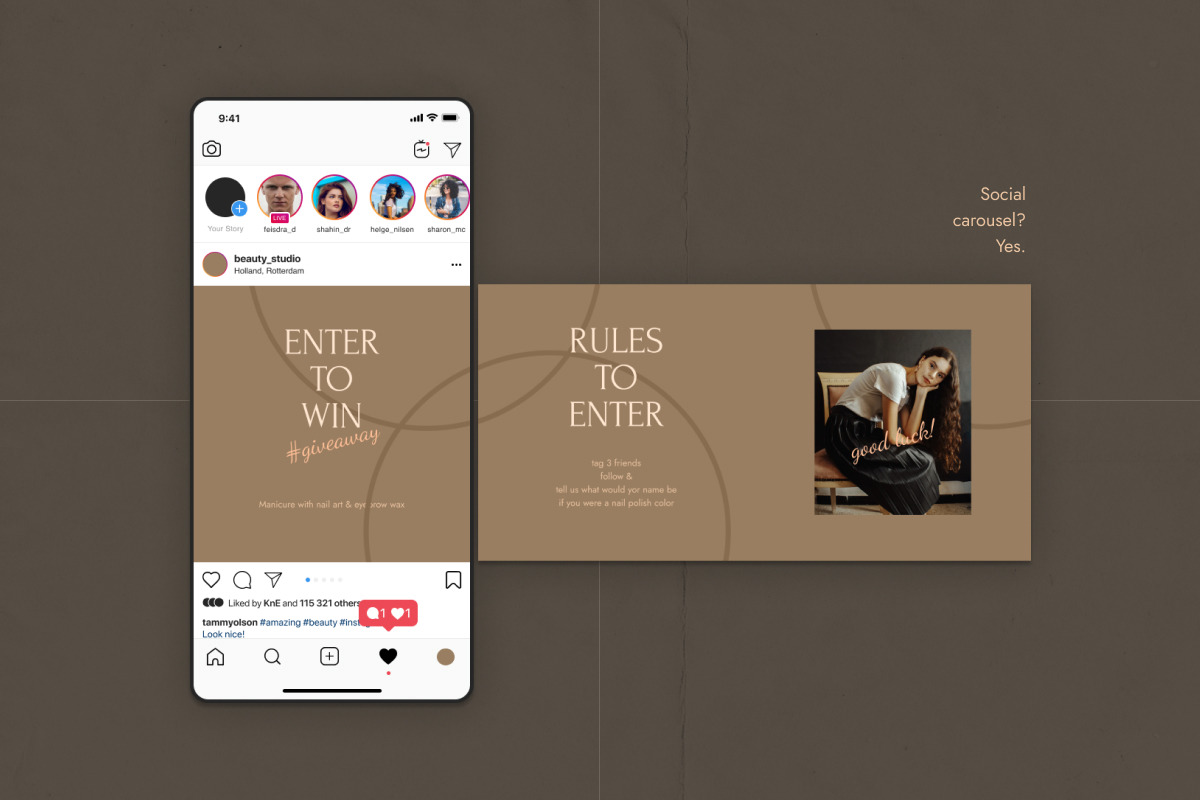 Yemoja — Instagram Posts Templates for Beauty Studio