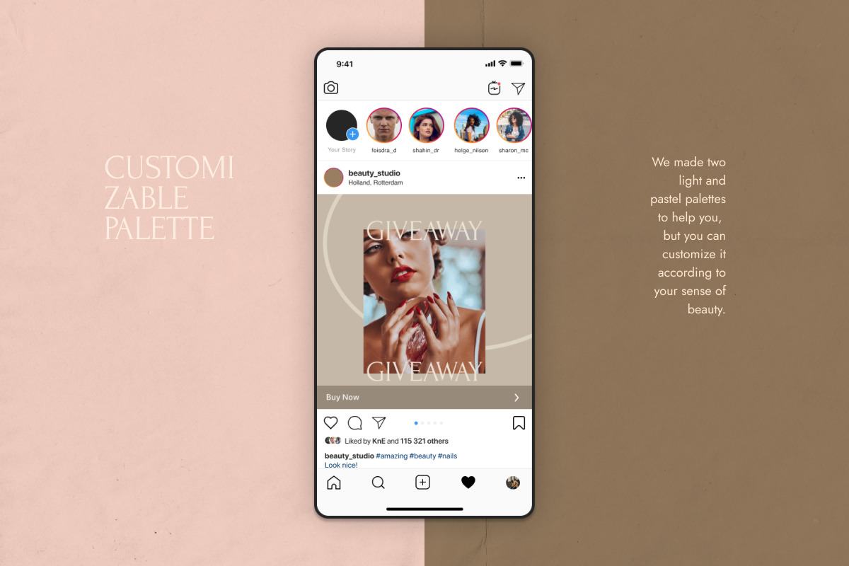 Yemoja — Instagram Posts Templates for Beauty Studio