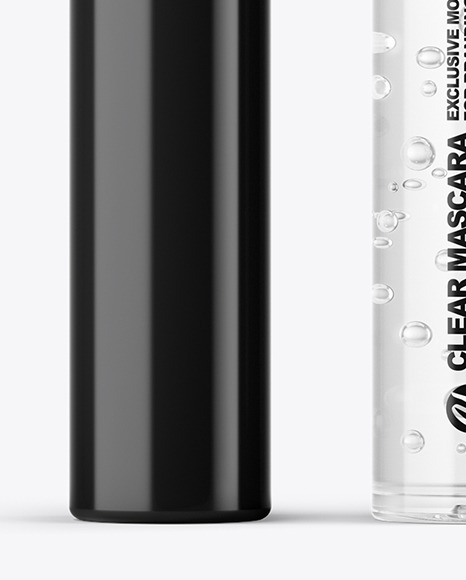 Opened Clear Mascara Tube Mockup