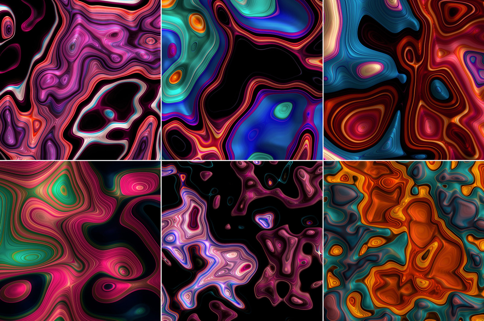 Meld: Glossy Abstract 3D Textures