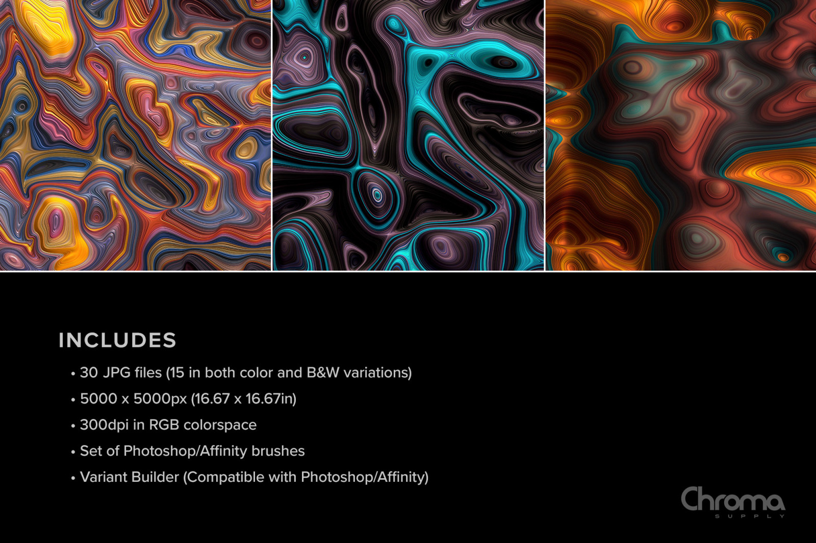 Meld: Glossy Abstract 3D Textures