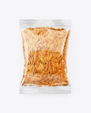 Clear Transparent Plastic Pack With Spicy Sunflower Seeds Mockup - Top View