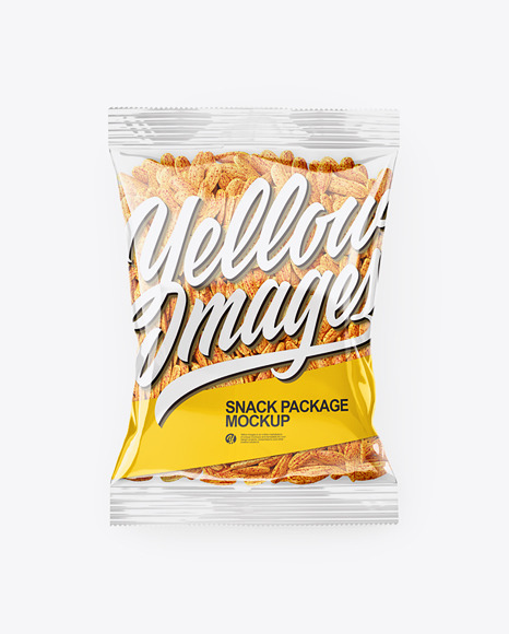 Clear Transparent Plastic Pack With Spicy Sunflower Seeds Mockup - Top View