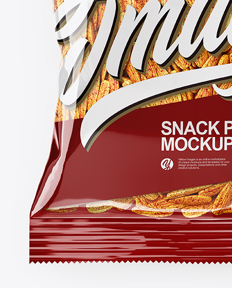 Clear Transparent Plastic Pack With Spicy Sunflower Seeds Mockup - Top View