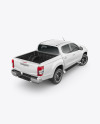 Pickup Truck Mockup - Back Half Side View (High-Angle Shot)