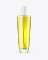 Clear Glass Yellow Perfume Bottle Mockup