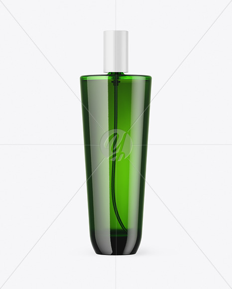 Green Glass Perfume Bottle Mockup