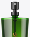 Green Glass Perfume Bottle Mockup